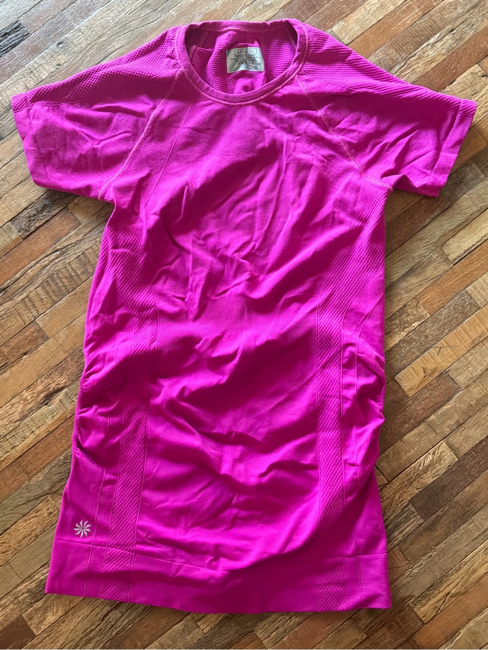 Athleta Bright Pink Short Sleeve Swim Cover-Up Dress